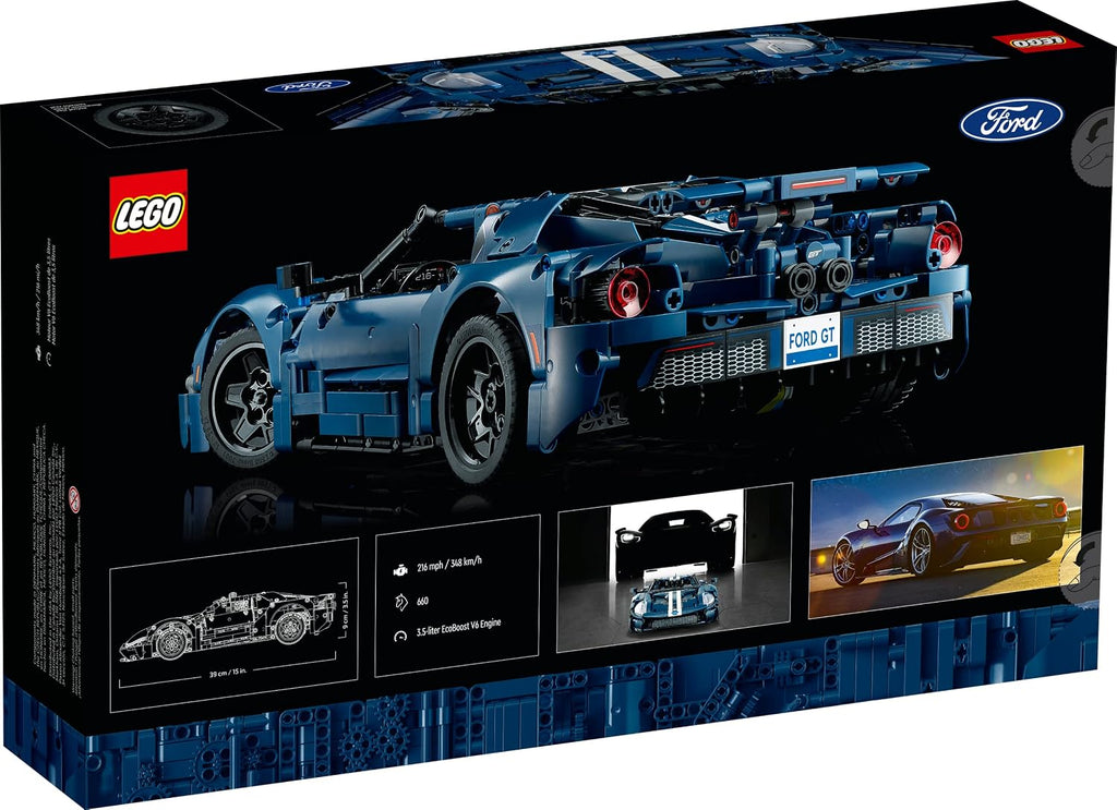 LEGO Technic 2022 Ford GT - Juego de construcción para adultos, kit coleccionable con características auténticas, a escala 1:12 en adelante, regalos para hombres y mujeres, para exhibir como dormitorio o decoración del hogar - 42154