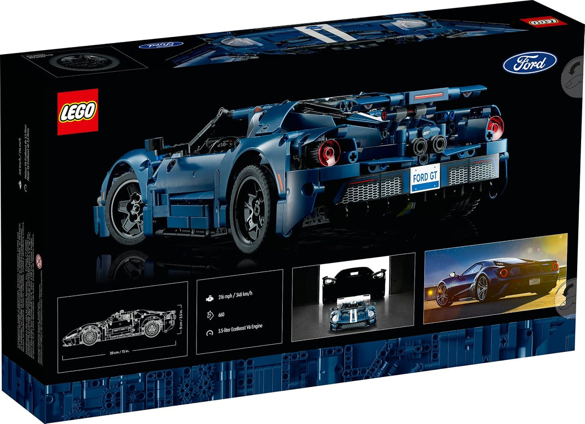 LEGO Technic 2022 Ford GT - Juego de construcción para adultos, kit coleccionable con características auténticas, a escala 1:12 en adelante, regalos para hombres y mujeres, para exhibir como dormitorio o decoración del hogar - 42154