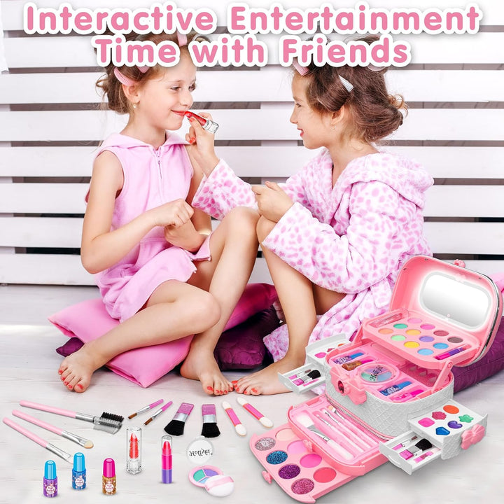 Kit de maquillaje infantil de 58 piezas para niña, juego de cosméti...
