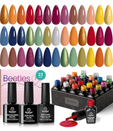 Beetles - Juego de esmaltes de uñas de gel de otoño, 20 colores: na...