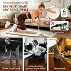 Twist Crawler V2, entrenador de torsión y estiramiento de columna vertebral, dispositivo de giro de cintura central para gimnasio en casa, estiramiento de cuerpo completo y entrenamiento abdominal