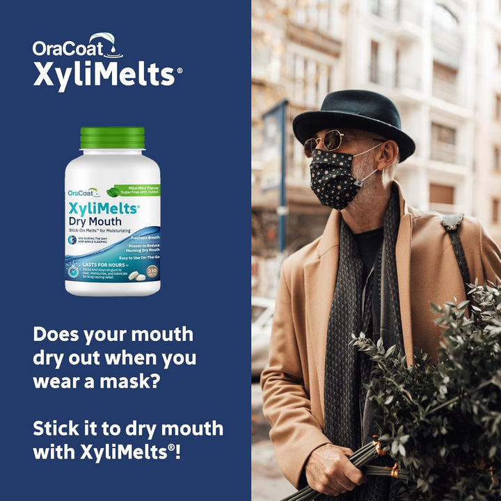 Oracoat XyliMelts - Discos hidratantes para la boca seca, sin azúca...