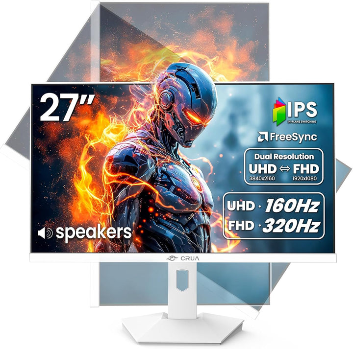 CRUA - Monitor para juegos de modo dual de 27 pulgadas, 4K 160 Hz \...