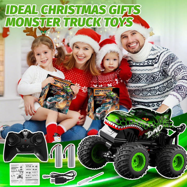 Gohero Juguetes de Camiones Monstruo para Niños, Camión RC de Dinos...