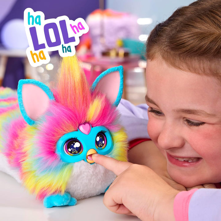 FURBY Juguete Interactivo DJ, Peluche Electrónico Súper Suave Arcoí...