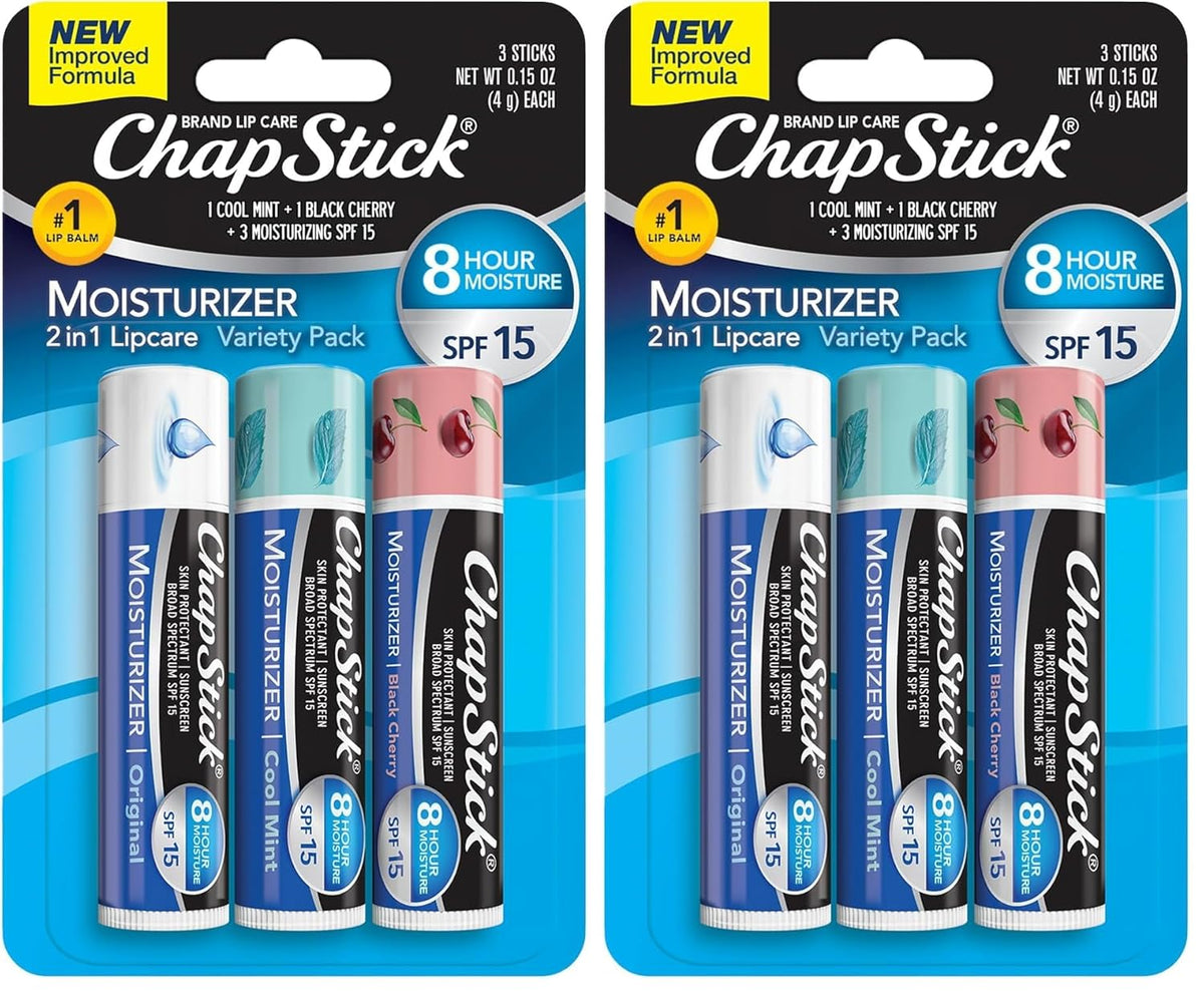 ChapStick Hidratante 2 en 1 Cuidado de labios SPF 15, original, cer...