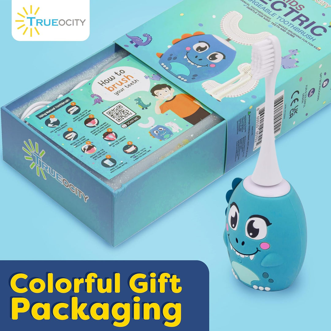 Trueocity Cepillo de Dientes Eléctrico Automático en Forma de U par...