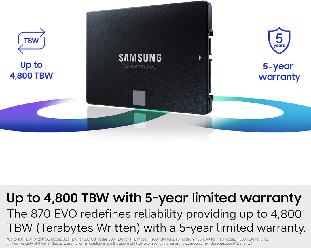 Samsung SSD 870 EVO SATA III 2.5" 8TB, velocidades de lectura\/escr...