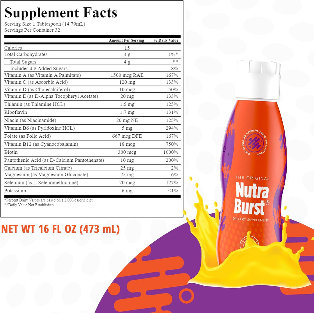 Total Life Changes NutraBurst Multivitamínico líquido, apoyo nutric...