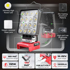 2 luces de trabajo LED inalámbricas compatibles con batería Milwaukee de 18