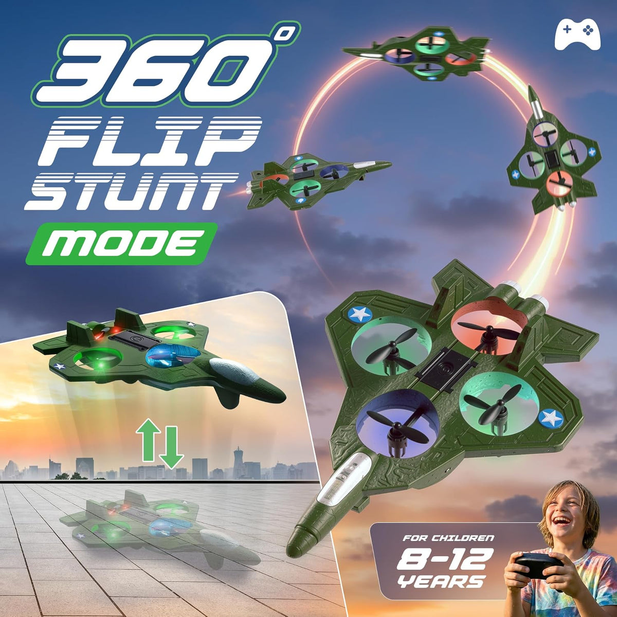 Avión de acrobacias RC Nutty Toys para niños y adultos - Vida de ba...