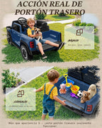 First Ride On Juguetes de paseo de 24 V para niños grandes, RAM 1500 RHO de 2 plazas con control remoto, camión alimentado por batería con suspensión de 4 ruedas, automóvil para niños pequeños con
