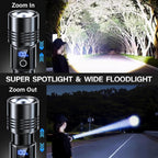 AKNEAR Linterna LED recargable de alto lumen súper brillante portátil