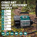 VEBU Compresor de aire RV Inflador de neumáticos de 12 V, 150 PSI c...