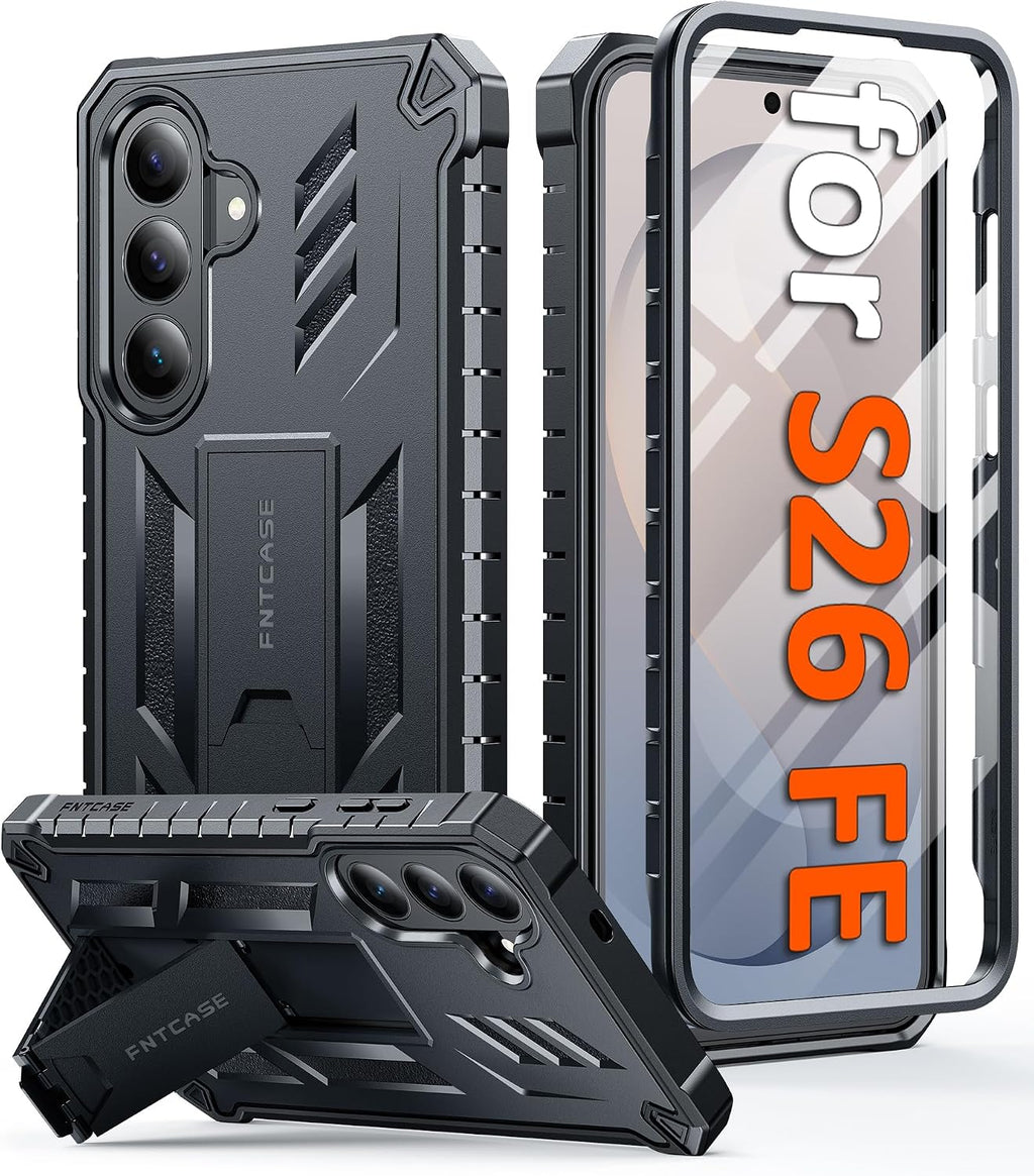 FNTCASE Funda para Samsung Galaxy S26 FE, protector de pantalla integrado