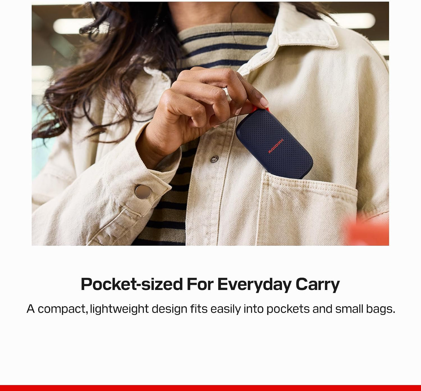 Sandisk SSD portátil de 2 TB, velocidades de lectura de hasta 1000...