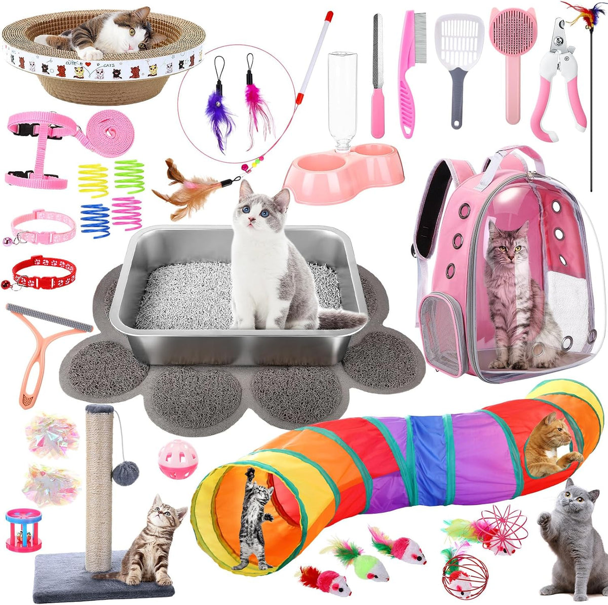 Kit de iniciación para gatitos de 31 piezas, esenciales para