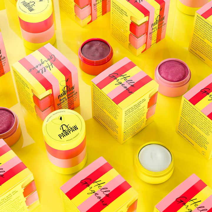 Dr. PawPaw Scrub and Nourish - Tinte rosa - Exfoliante labial y bál...