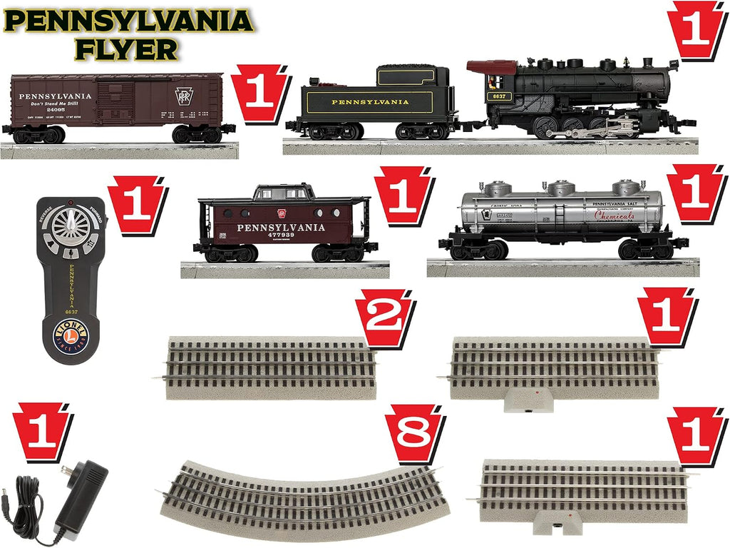 Lionel Pennsylvania Flyer Tren eléctrico de escala O con Bluetooth 5.0 y control remoto