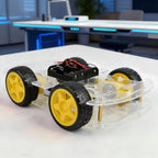 Kit de chasis de robot 4WD Motor TT acrílico de 2 capas para
