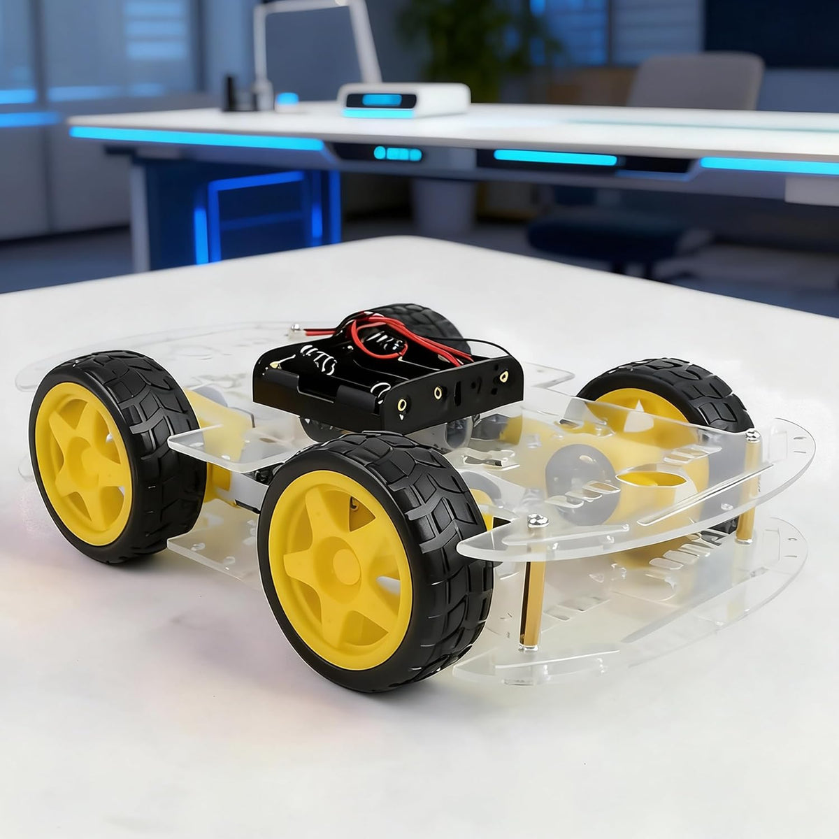 Kit de chasis de robot 4WD Motor TT acrílico de 2 capas para