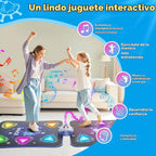 Alfombrilla de baile para niños de 6 a 12 años, 2 jugadores con luces LED
