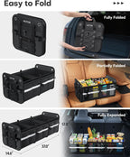 HOTOR Organizador de maletero - Organizador de coche y almacenamiento con bolsa enfriadora para SUV