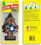 LITTLE TREES - Ambientador de coche | Árbol colgante que proporciona un aroma de larga duración para el automóvil y el hogar | 24 ambientadores | Supernova