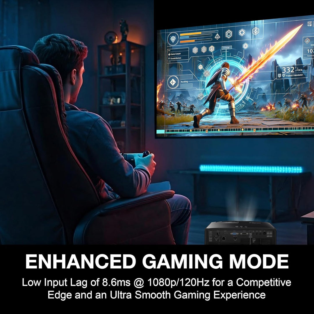 Optoma HZ41 4600-Lumen Full HD Laser DLP Home Theatre y Gaming Proy...