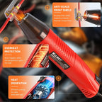 Kuject Mini pistola de calor, kit de conectores de alambre de sellado de soldadura, pistola de calor de doble temperatura de 350 W para tubos retráctiles, kit de reparación de alambre termorretráctil