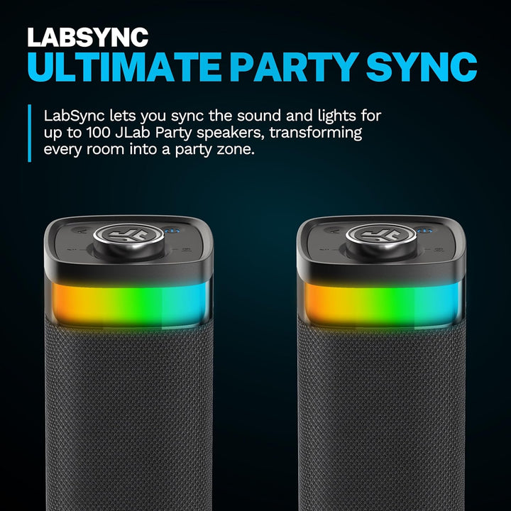 JLab JBuds Party - Altavoz Bluetooth Portátil, 2 Controladores de R...