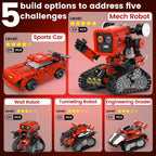 Kit de construcción de robots 5 en 1, aplicación STEM y robótica de