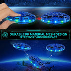 Dron de juguete volador para niños, con sensores de movimiento manos libres de 360°, mini dron con luz LED, fácil de interior pequeño OVNI helicóptero, juguetes de bola voladora, juguetes geniales