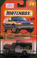 Matchbox Ley y orden Chevy Ambulance SWAT Azul #34