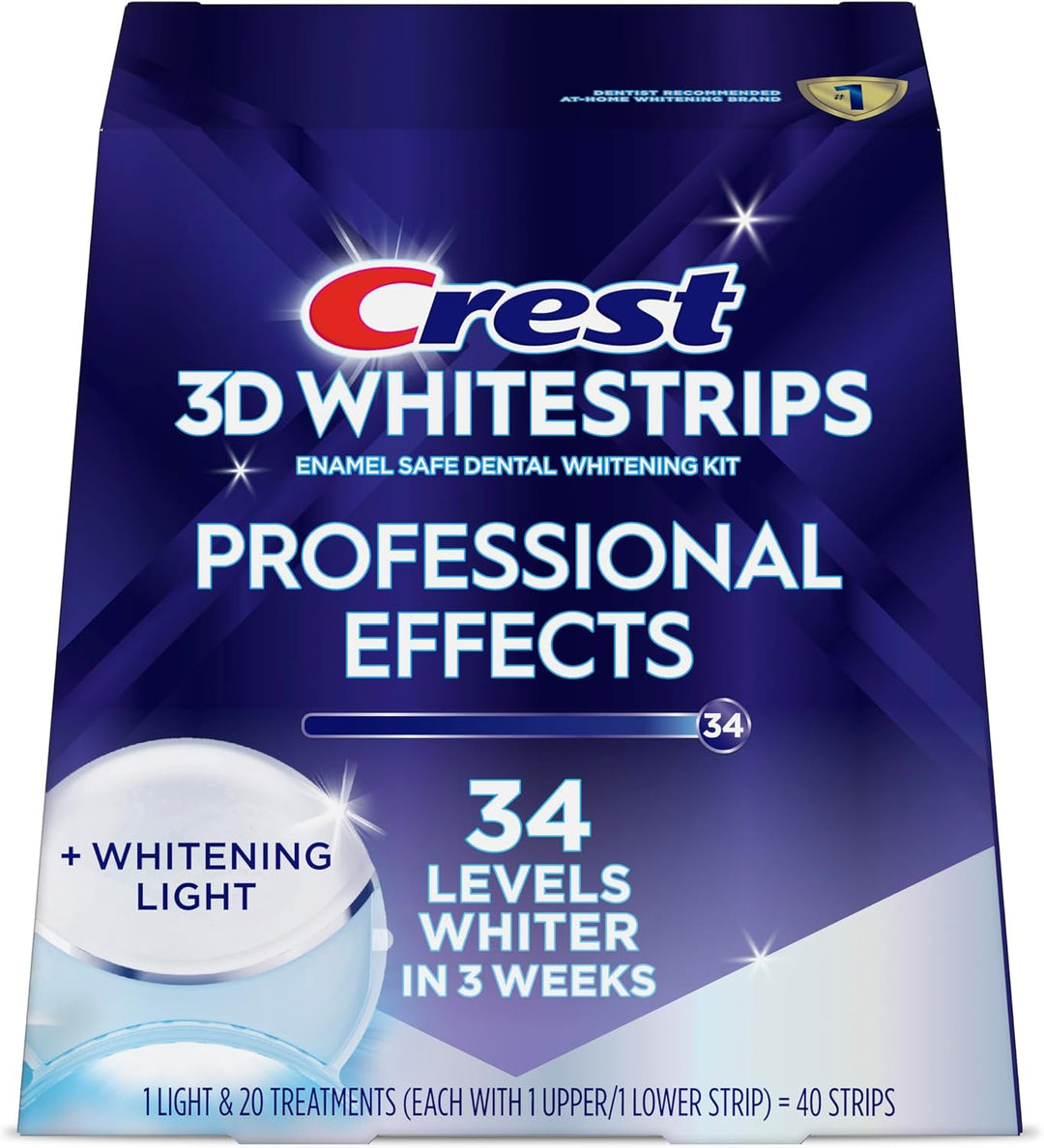 Crest 3D Whitestrips Efectos Profesionales + Luz LED \u2013 Kit de...