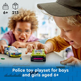 LEGO Coche de policía de la ciudad y persecución de autos