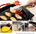 Juego de Utensilios de Cocina de Silicona, NCUE 35 Piezas Juego de Utensilios de Cocina con Soporte, con Mango de Acero Inoxidable Juego de Espátulas, Cucharas, Servidor de Pasta, Rallador de Queso
