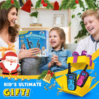 Walkie Talkies para niños recargables de largo alcance, regalo de cumpleaños de Navidad para niños de 5, 6, 7, 8, 9, 10, 11, 12 años, equipo de senderismo, juegos de campamento con NOAA