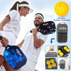 MTEN Palas de Pickleball Set de 2/4/1 Aprobadas USAPA; Raquetas de Fibra de Vidrio