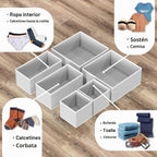 Simple Houseware Organizador plegable para cajones y contenedor para almacenar, juego de 12, gris