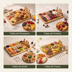 SMIRLY Juego de tablas de embutidos, tabla grande para quesos con