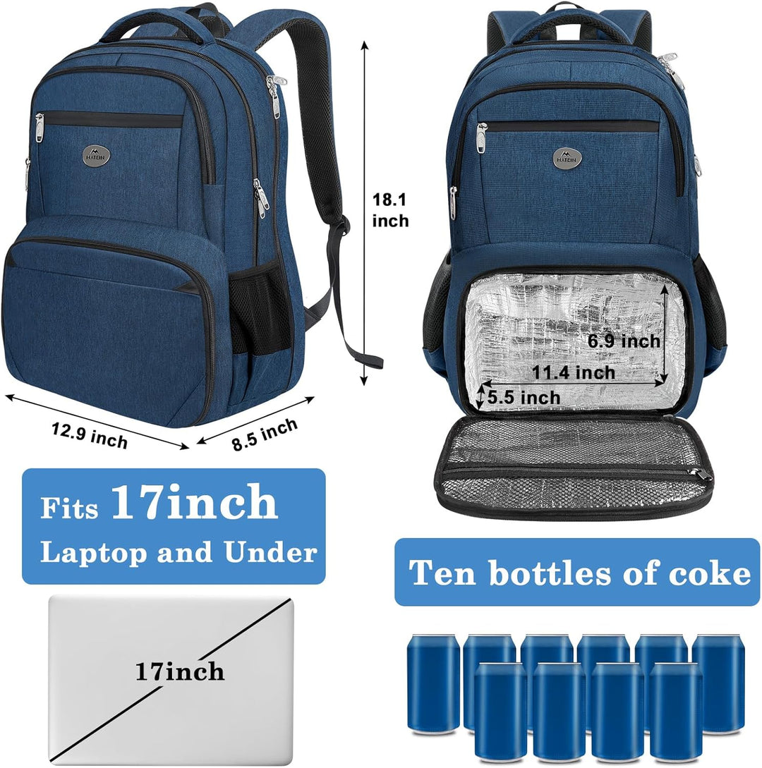 MATEIN Mochila de almuerzo para hombres, mochila de viaje para lapt...