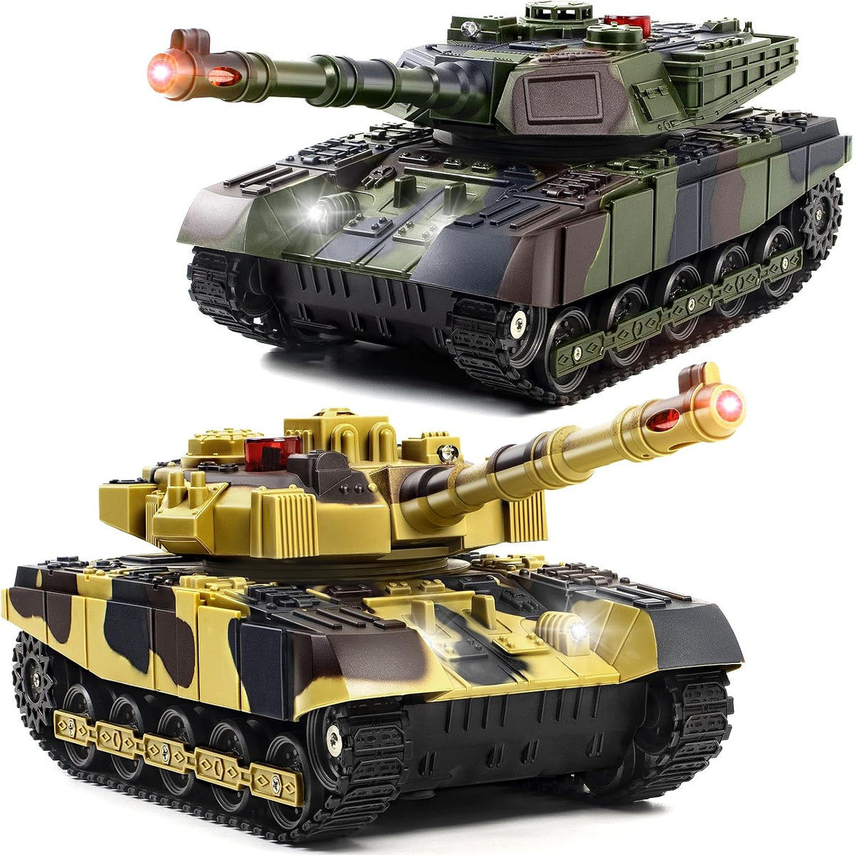 Juego de tanque de batalla RC 1/28, juguete militar con control remoto que dispara, 2.4G modelo de tanque militar de juguete para niños a partir de 8 años con sonido y luces