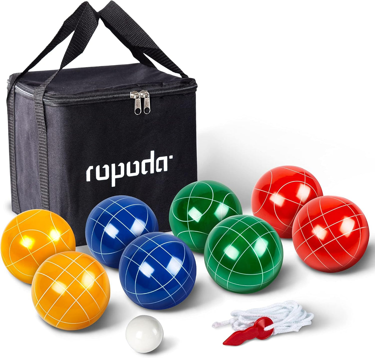 ropoda Juego de bolas de bochas de 3.543 in con 8 bolas de poliresina de