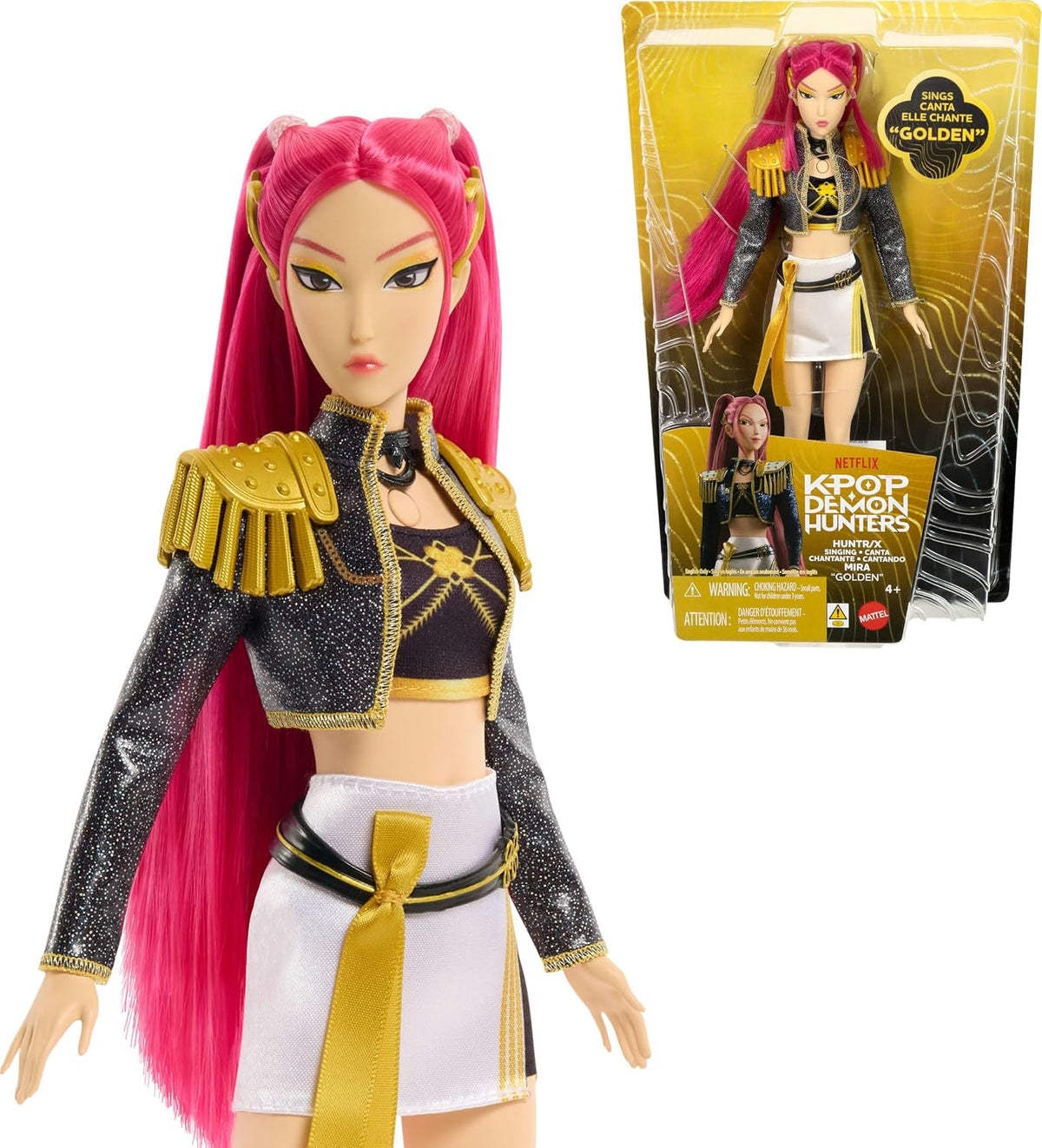 ​Mattel Kpop Demon Hunters HUNTR/X Mira "Golden" Muñeco cantante