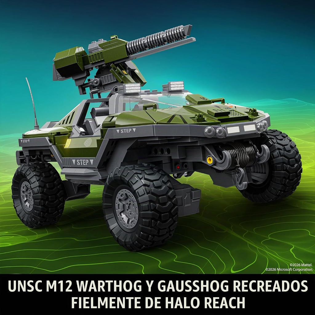 Mattel Brick Shop Hot Wheels Halo UNSC M12 Warthog - Juego de construcción