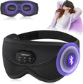 Máscara de dormir TOPOINT con auriculares Bluetooth, máscara de ojos 3D para auriculares de dormir con ruido blanco, oscurecimiento total, Bluetooth 5.4, temporizador, 15 horas para mujeres y hombres