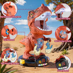 Juguetes de dinosaurio para niños de 3-5 5-7, T Rex Chomp Shot Dinosaur Blaster interesante juego de disparo de objetivos, regalo para niños de 4 a 8 años, regalos de Navidad y cumpleaños para