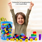 Dimple Bloques de Construcción para Niños Pequeños (300 Piezas) Juguetes de Apilamiento y Juegos de Rompecabezas para Aprendizaje y Diversión STEM, Juguetes Montessori, Bloques Educativos para Bebés