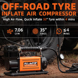 ALL-TOP kit con compresor de aire portátil de 12 V de alto rendimie...